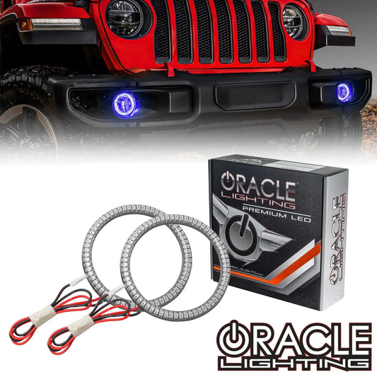 ORACLE Lighting 2018-2025 Jeep Wrangler JL LED Surface Mount Fog Light Halo Kit by ORACLE Lighting