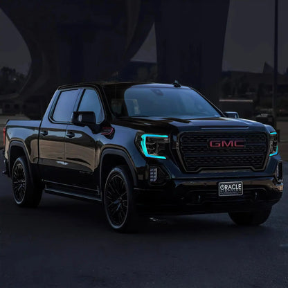 ORACLE Lighting 2019-2022 GMC Sierra 1500 ColorSHIFT RGB+W Headlight DRL Upgrade Kit by ORACLE Lighting