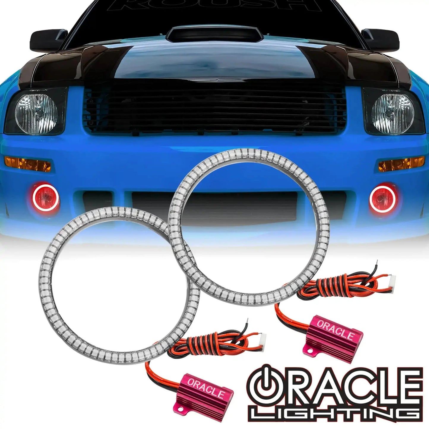 ORACLE Lighting 2005-2009 Ford Mustang Roush Surface Mount LED Fog Light Halo Kit by ORACLE Lighting