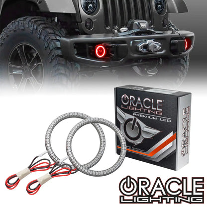 ORACLE Lighting 2007-2018 Jeep Wrangler JK LED Surface Mount Fog Light Halo Kit by ORACLE Lighting