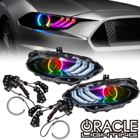 ORACLE Lighting 2018-2023 Ford Mustang Dynamic ColorSHIFT DRL Upgrade w/Halo Kit & Sequential Turn Signal by ORACLE Lighting