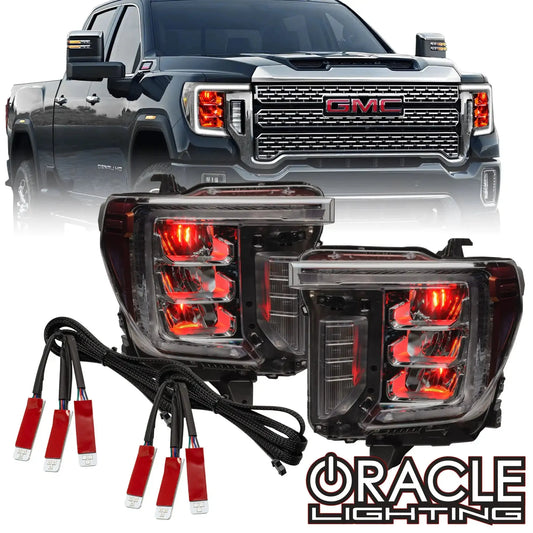 ORACLE Lighting 2020-2023 GMC Sierra 2500/3500 ColorSHIFT RGB Demon Eye Headlight Upgrade by ORACLE Lighting