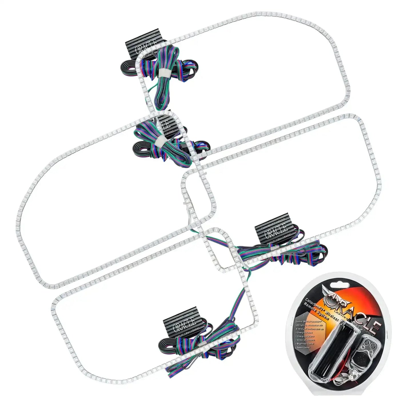 ORACLE Lighting 2011-2016 Ford F-250/F-350 LED Headlight Halo Kit (Square Ring Design) by ORACLE Lighting