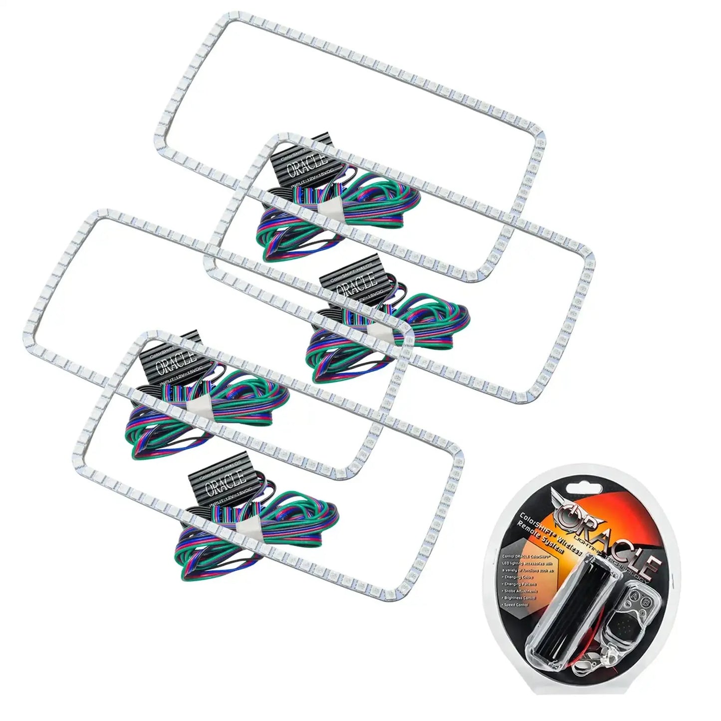 ORACLE Lighting 2007-2013 GMC Sierra LED Headlight Halo Kit (Square Style) by ORACLE Lighting