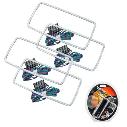 ORACLE Lighting 2007-2013 GMC Sierra LED Headlight Halo Kit (Square Style) by ORACLE Lighting