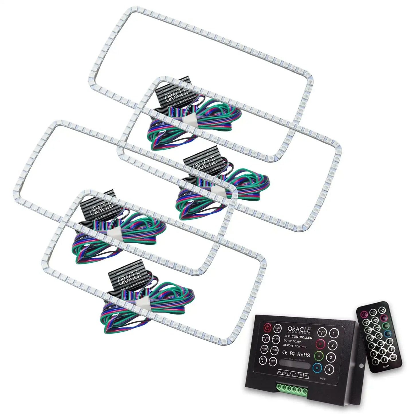 ORACLE Lighting 2007-2013 GMC Sierra LED Headlight Halo Kit (Square Style) by ORACLE Lighting