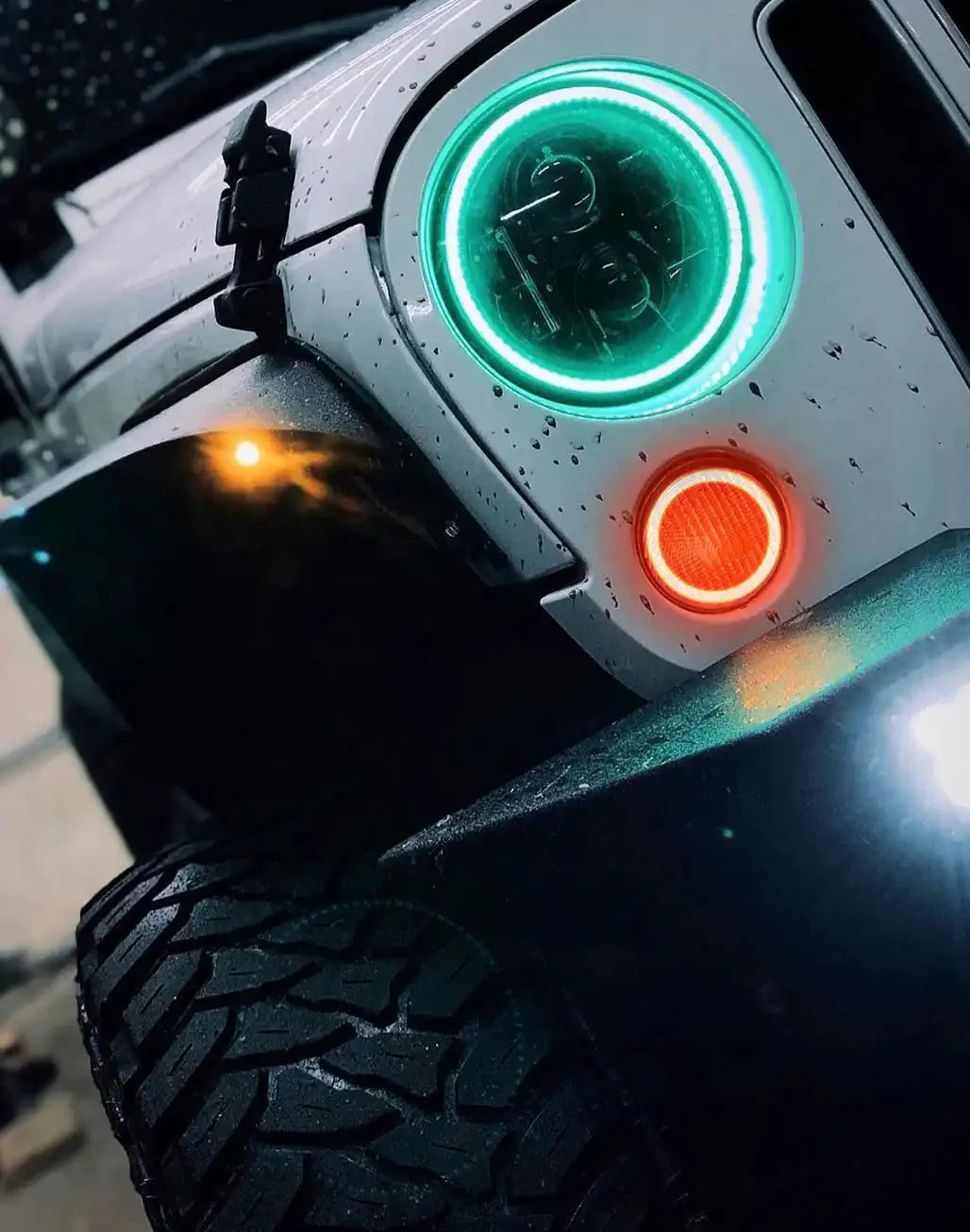 ORACLE Lighting 2007-2017 Jeep Wrangler JK LED Surface Mount Turn Signal Halo Kit by ORACLE Lighting