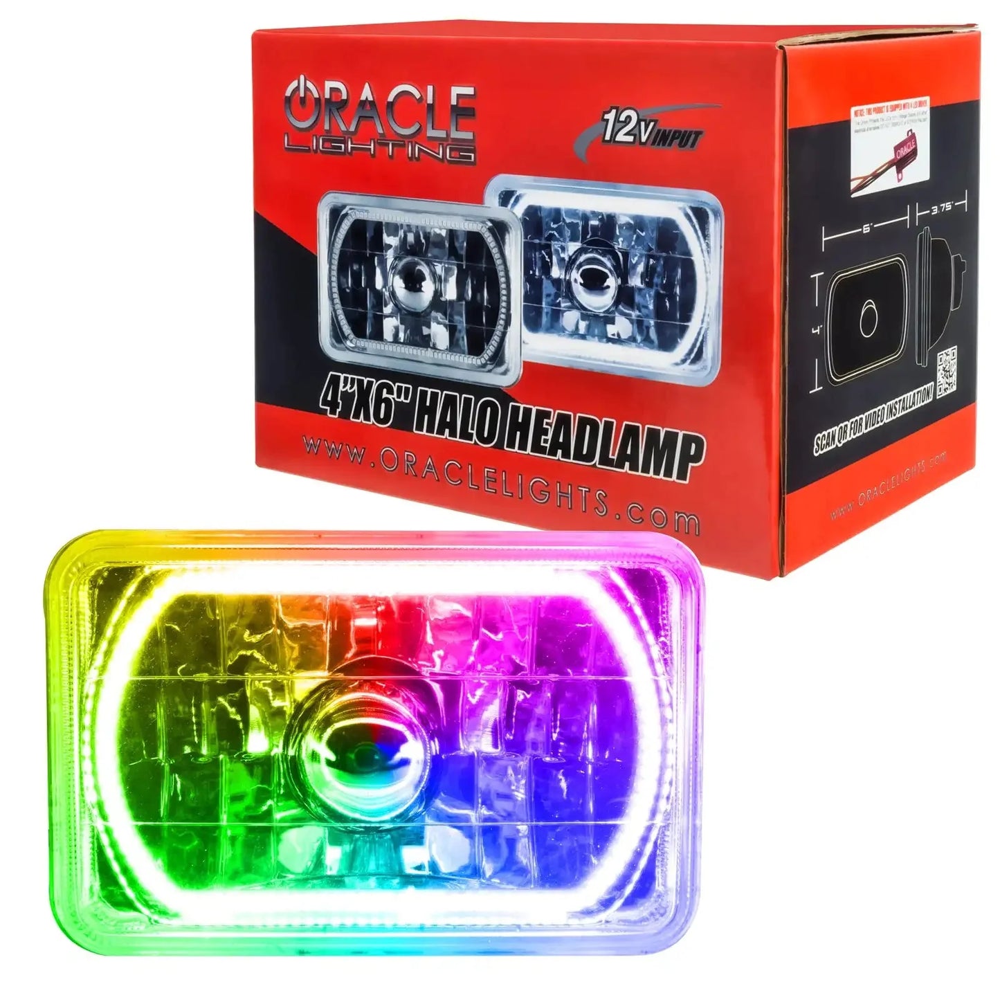ORACLE Pre-Installed 4x6" H4651/H4656 Sealed Beam Halo (Single) by ORACLE Lighting