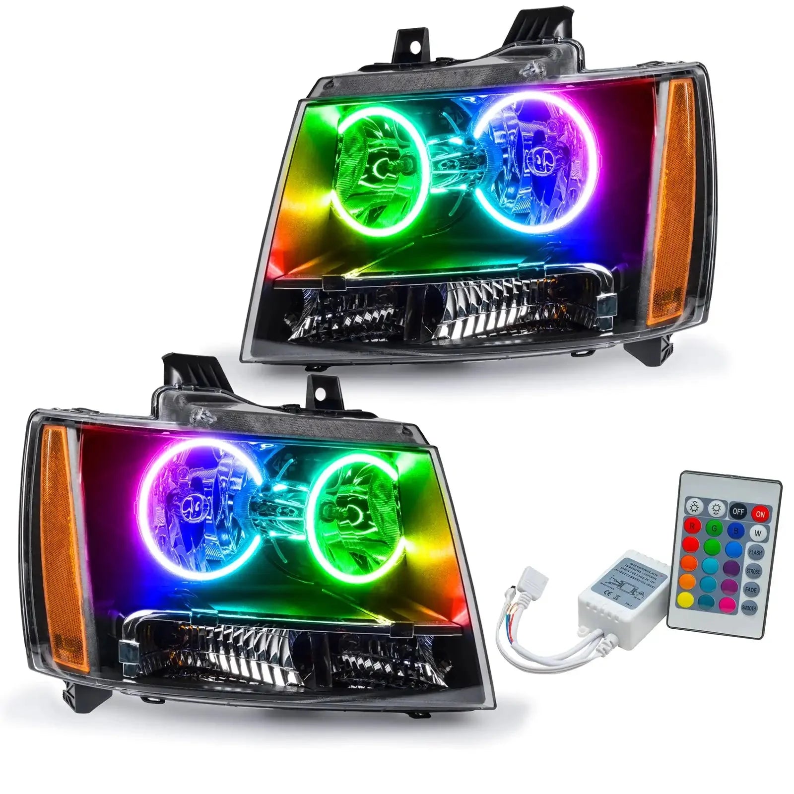 ORACLE Lighting 2007-2013 Chevrolet Avalanche Pre-Assembled Halo Headlights by ORACLE Lighting