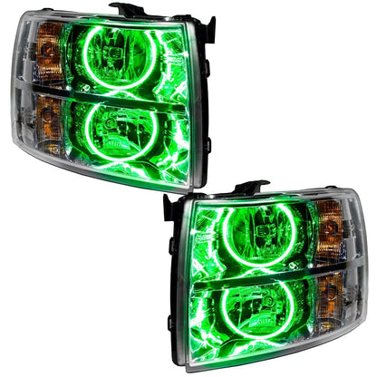 ORACLE Lighting 2007-2013 Chevy Silverado Pre-Assembled Halo Headlights - Chrome Housing by ORACLE Lighting