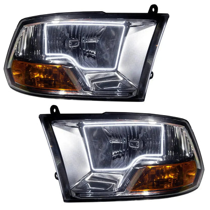 ORACLE Lighting 2009-2012 Ram Non-Sport Pre-Assembled Halo Headlights - Chrome Housing by ORACLE Lighting