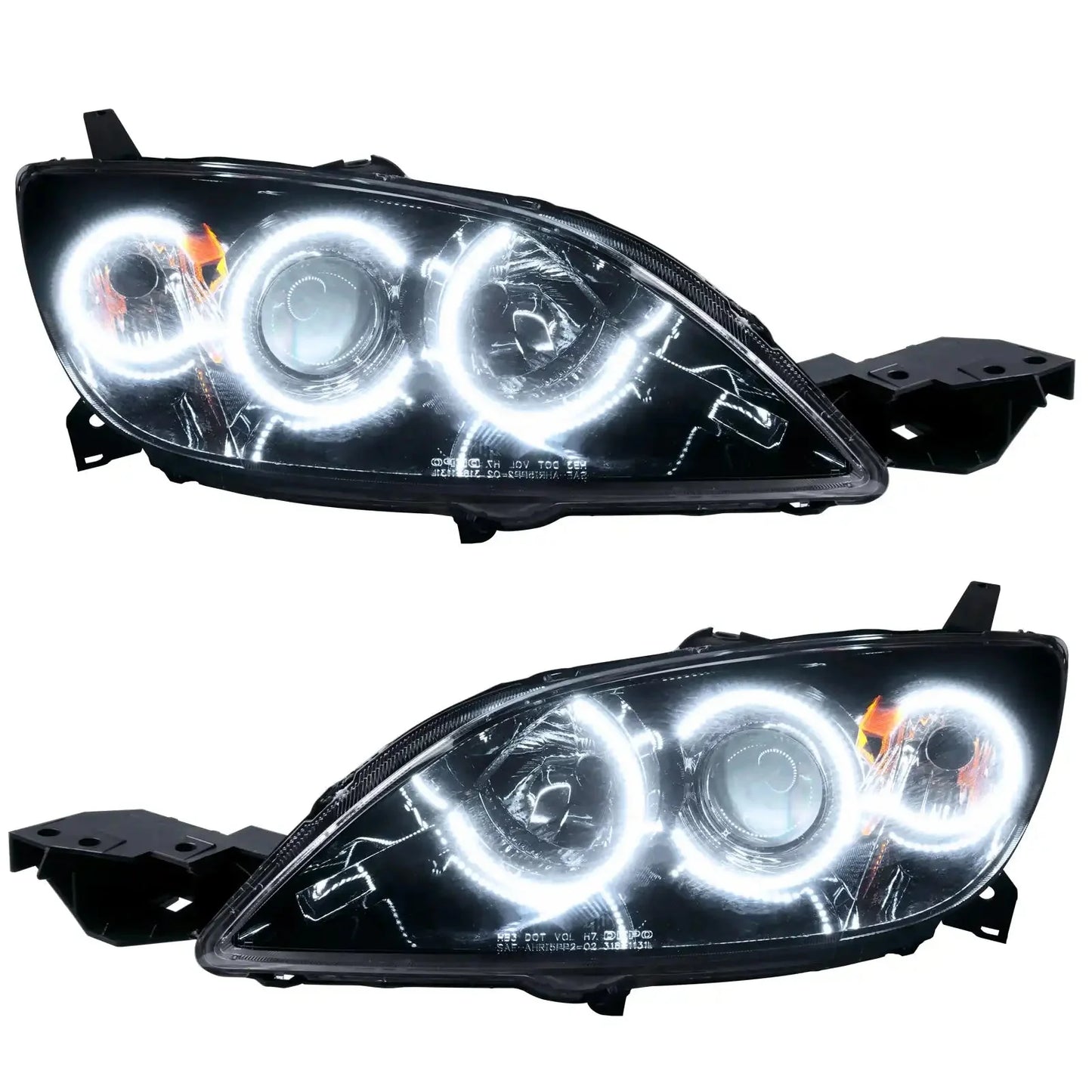 ORACLE Lighting 2004-2009 Mazda 3 Pre-Assembled Halo Headlights - Hatchback/Halogen Style by ORACLE Lighting