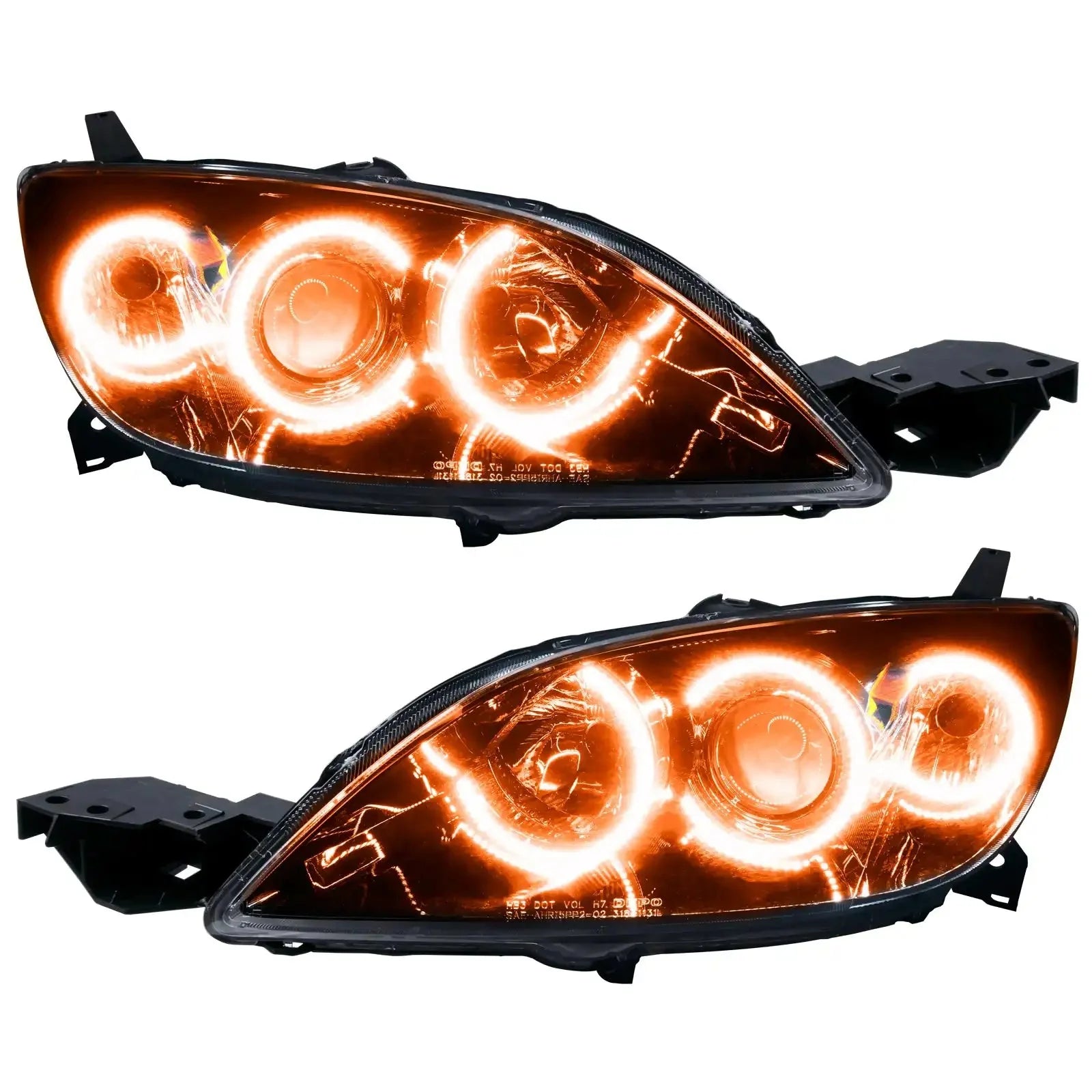 ORACLE Lighting 2004-2009 Mazda 3 Pre-Assembled Halo Headlights - Hatchback/Halogen Style by ORACLE Lighting