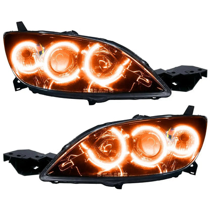 ORACLE Lighting 2004-2009 Mazda 3 Pre-Assembled Halo Headlights - Hatchback/Halogen Style by ORACLE Lighting