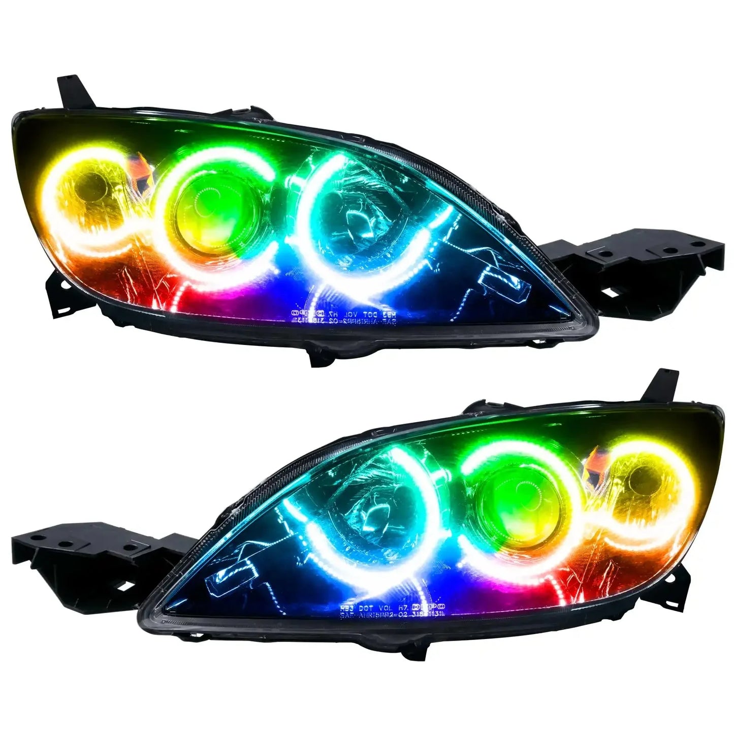 ORACLE Lighting 2004-2009 Mazda 3 Pre-Assembled Halo Headlights - Hatchback/Halogen Style by ORACLE Lighting