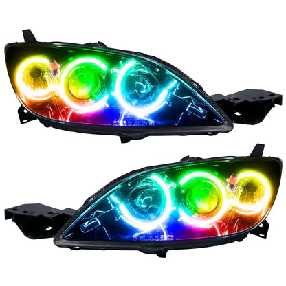 ORACLE Lighting 2004-2009 Mazda 3 Pre-Assembled Halo Headlights - Hatchback/Halogen Style by ORACLE Lighting