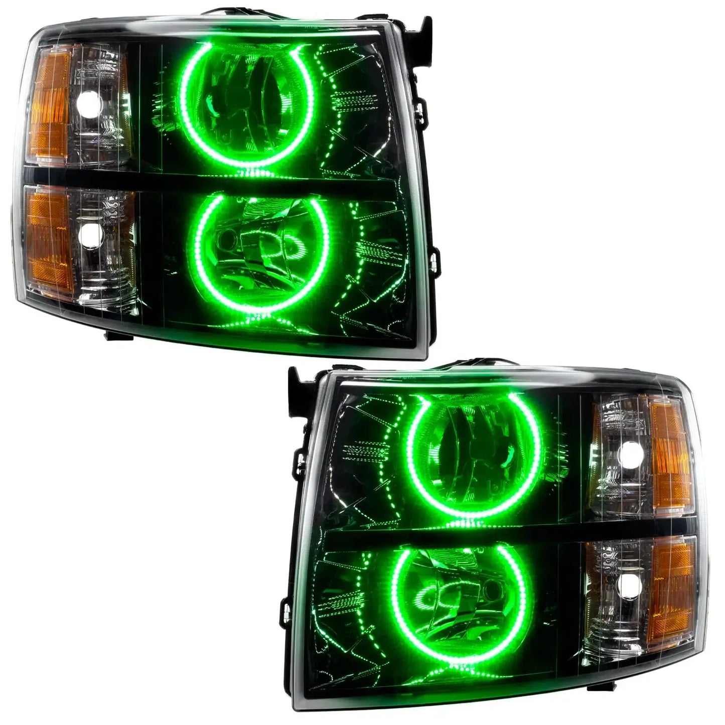 ORACLE Lighting 2007-2013 Chevrolet Silverado Pre-Assembled Halo Headlights - Black Housing by ORACLE Lighting