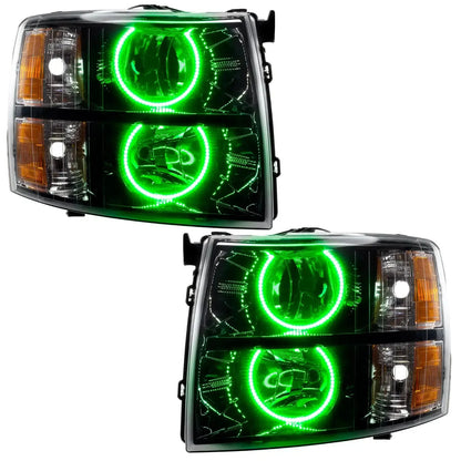 ORACLE Lighting 2007-2013 Chevrolet Silverado Pre-Assembled Halo Headlights - Black Housing by ORACLE Lighting