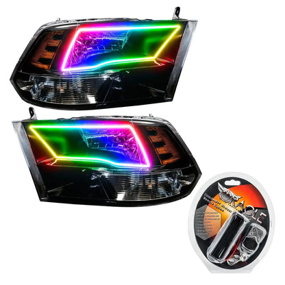 ORACLE Lighting 2009-2018 RAM 1500 Sport Pre-Assembled Headlights - Black Housing by ORACLE Lighting
