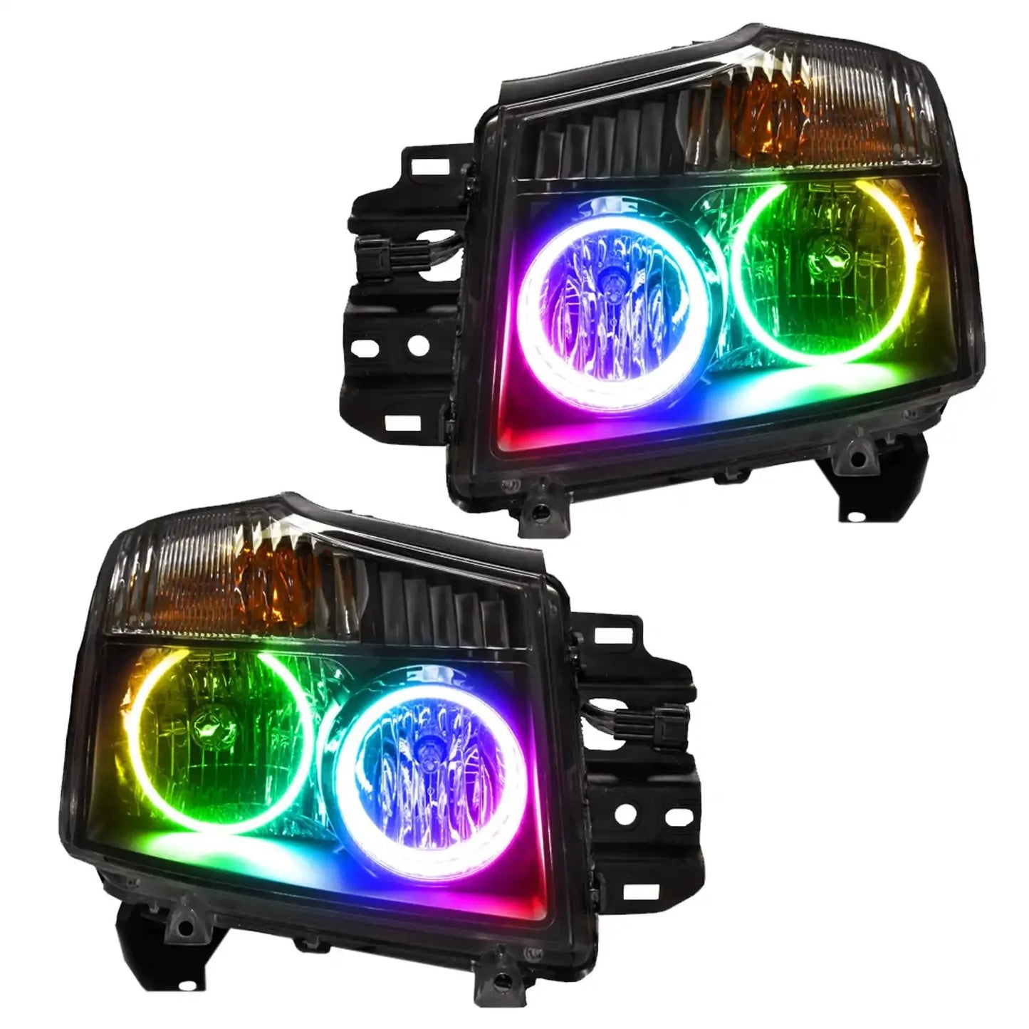ORACLE Lighting 2008-2015 Nissan Titan Pre-Assembled Halo Headlights by ORACLE Lighting
