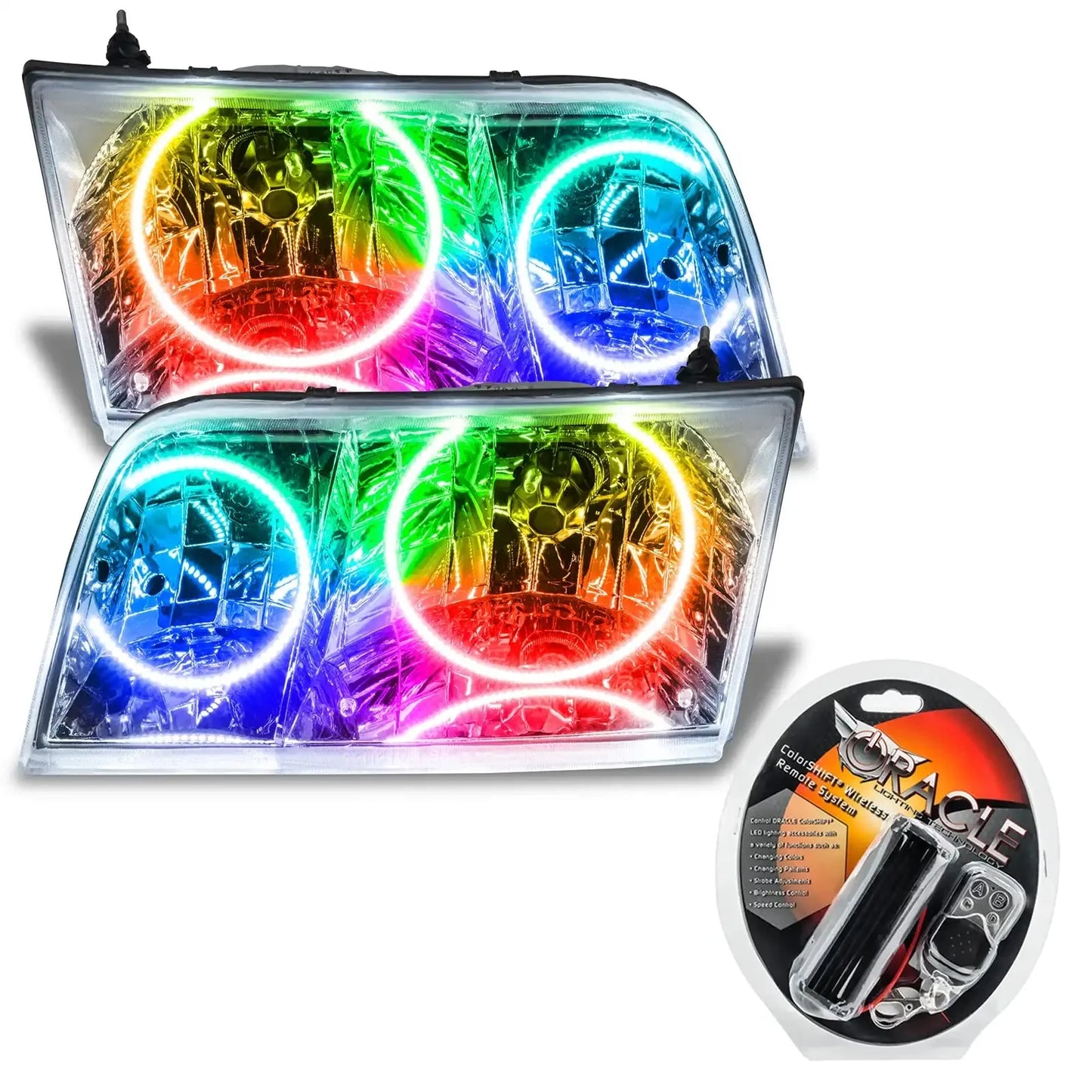 ORACLE Lighting 1998-2011 Ford Crown Victoria Pre-assembled Halo Headlights - Halogen - Chrome Housing by ORACLE Lighting