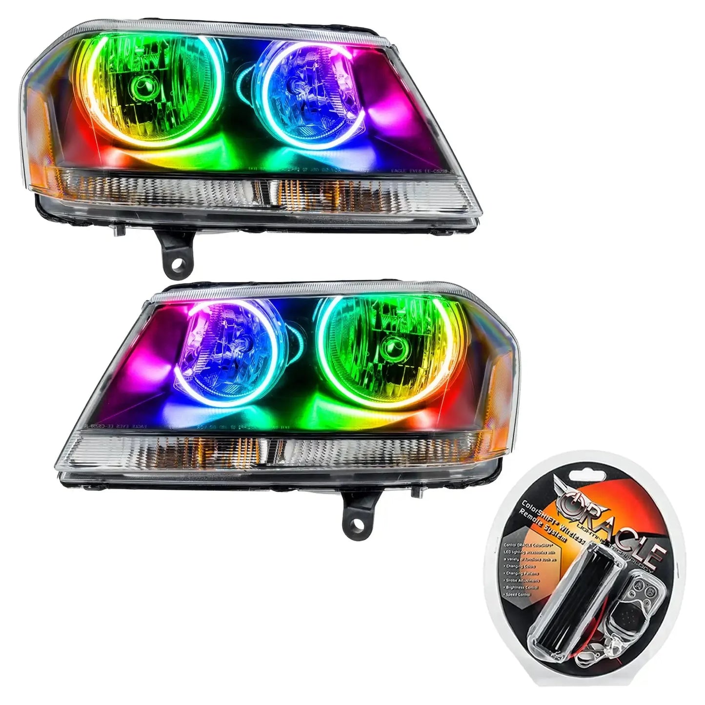ORACLE Lighting 2008-2013 Dodge Avenger RT Pre-Assembled Halo Headlights - Black Housing by ORACLE Lighting