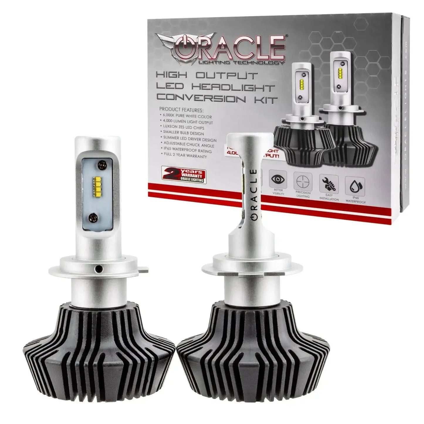 ORACLE Lighting H7 - 4,000+ Lumen LED Light Bulb Conversion Kit (High Beam) by ORACLE Lighting
