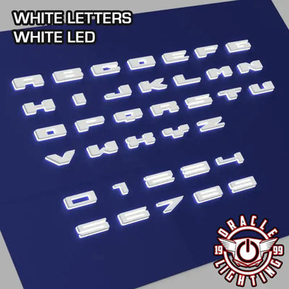 ORACLE Lighting Universal Illuminated LED Letter Badges - White LED - Individual by ORACLE Lighting