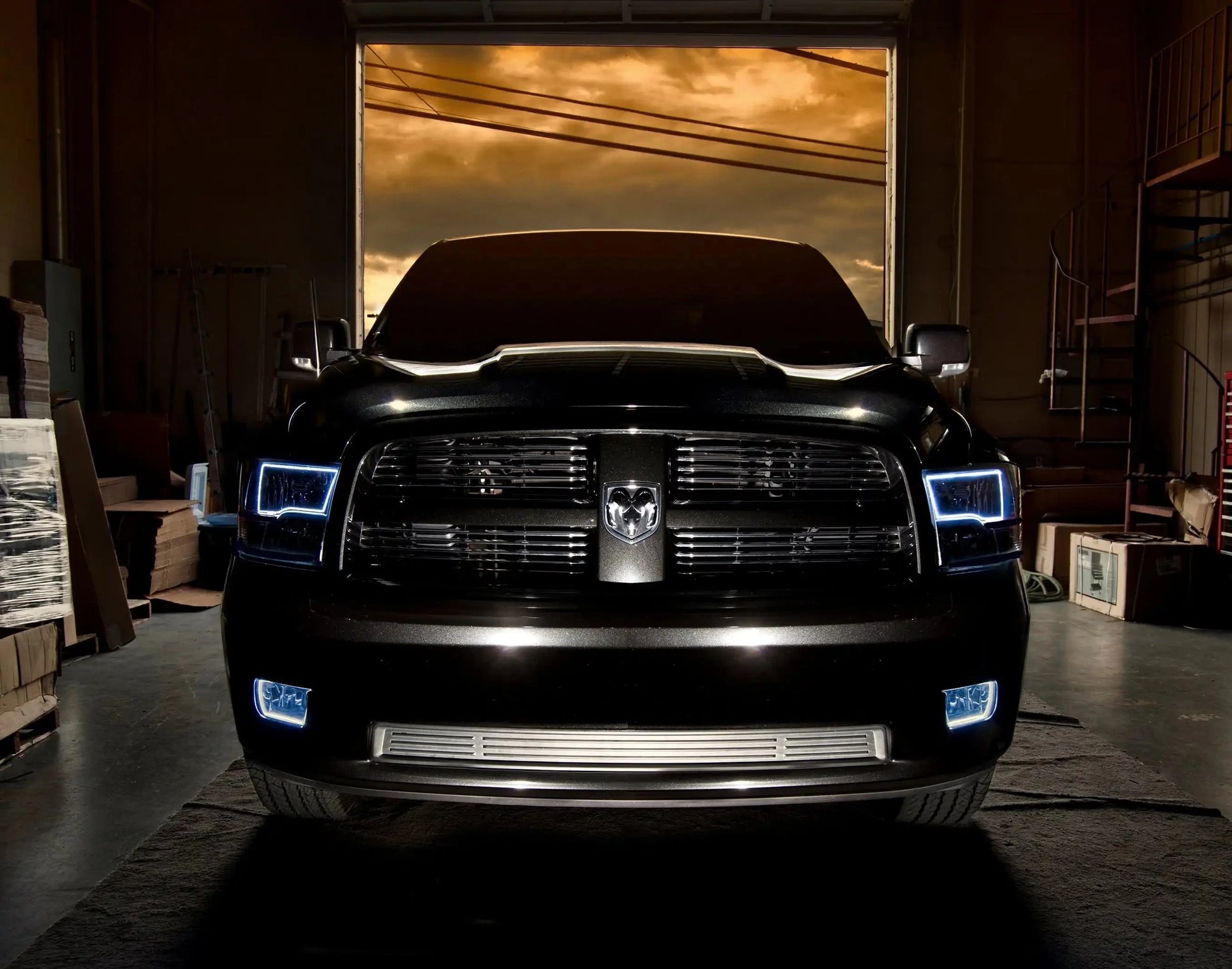 ORACLE Lighting 2009-2018 RAM 1500 Sport Pre-Assembled Headlights - Black Housing by ORACLE Lighting