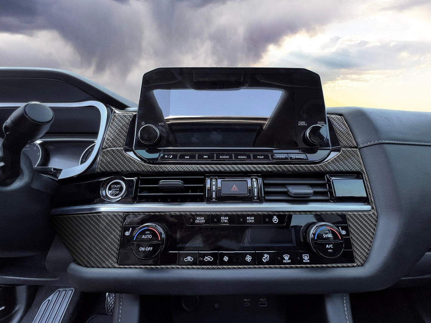 Climate Control Accent Trim Fits 2022-2025 Nissan Pathfinder by Tufskinz.com