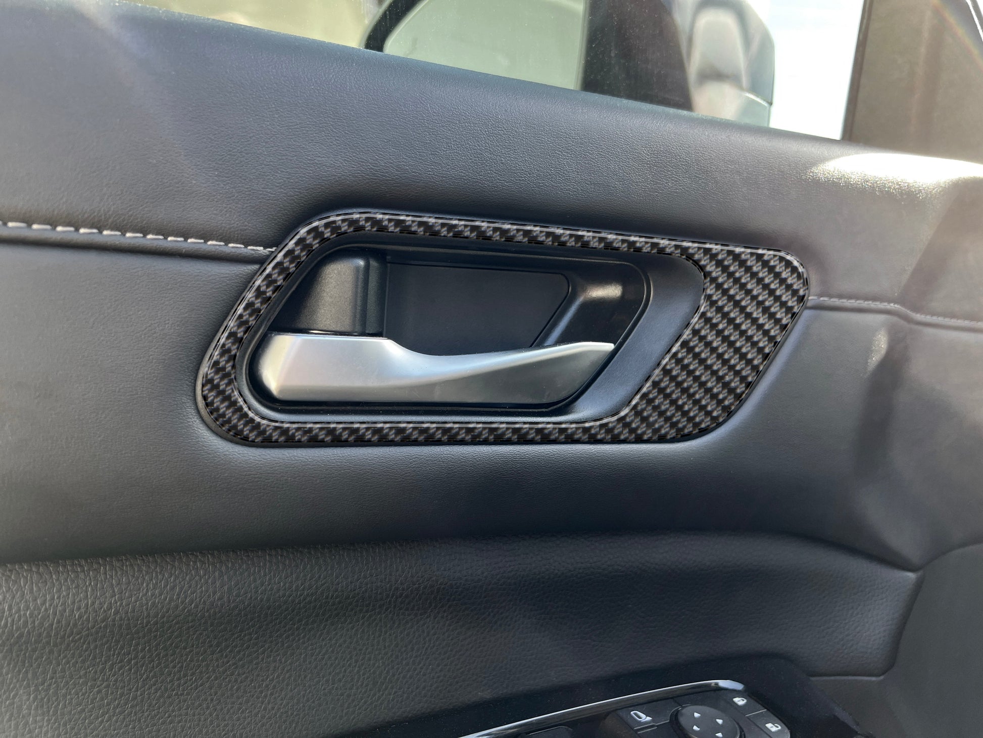 Front Door Handle Surround Accent Trim Fits 2022-2025 Nissan Pathfinder by Tufskinz.com