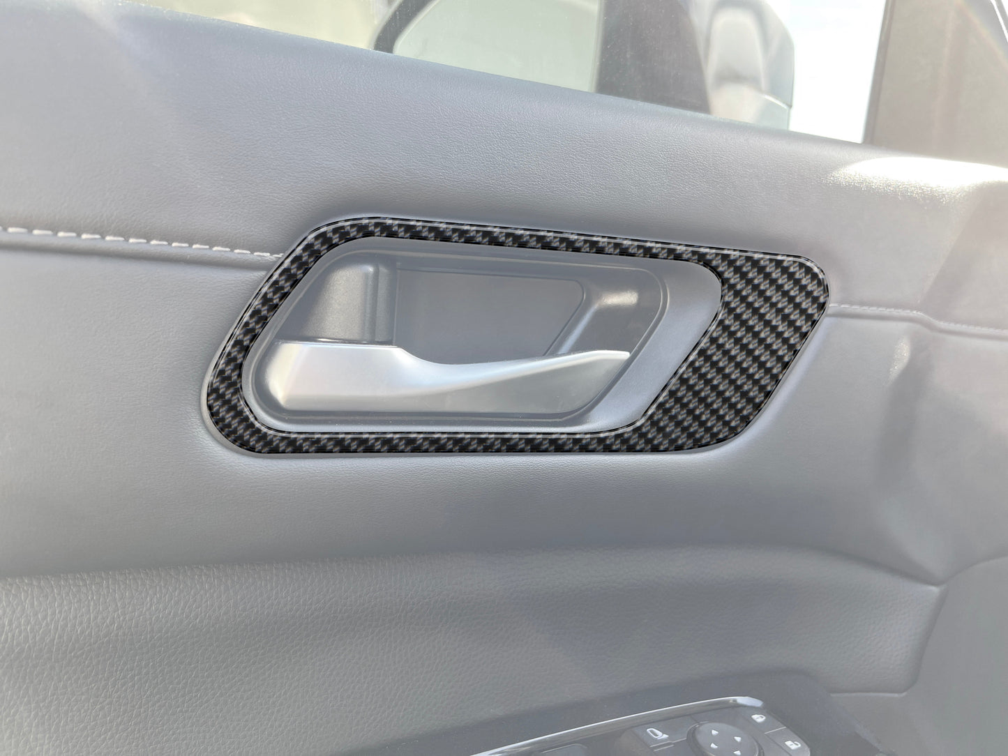 Front Door Handle Surround Accent Trim Fits 2022-2025 Nissan Pathfinder by Tufskinz.com