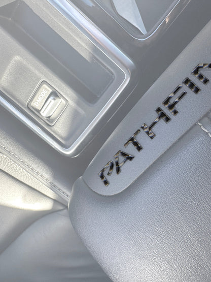 Center Console Lid Letter Letter Inserts Fits 2022-2026 Nissan Pathfinder by Tufskinz.com