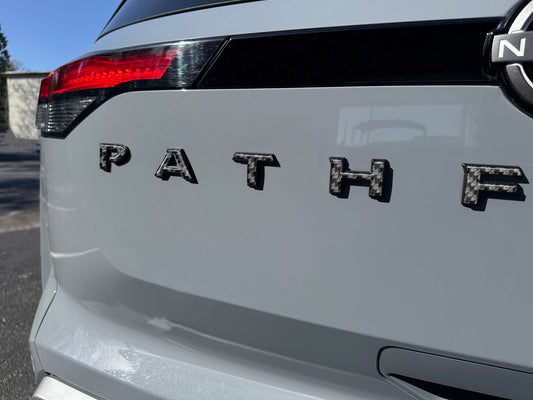 Rear Hatch Letter Overlays Fits 2022-2025 Nissan Pathfinder by Tufskinz.com
