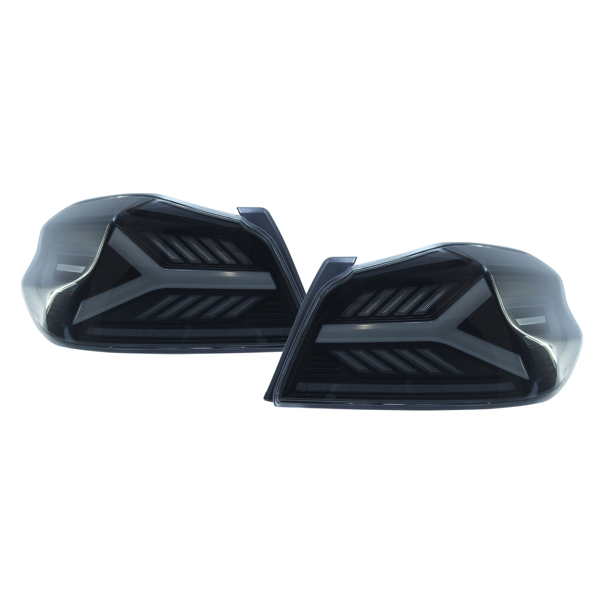 OLM Y-Spec LED Taillights (Smoke Lens White Optic) - 2015-2021 WRX / STI by MYX Automotive