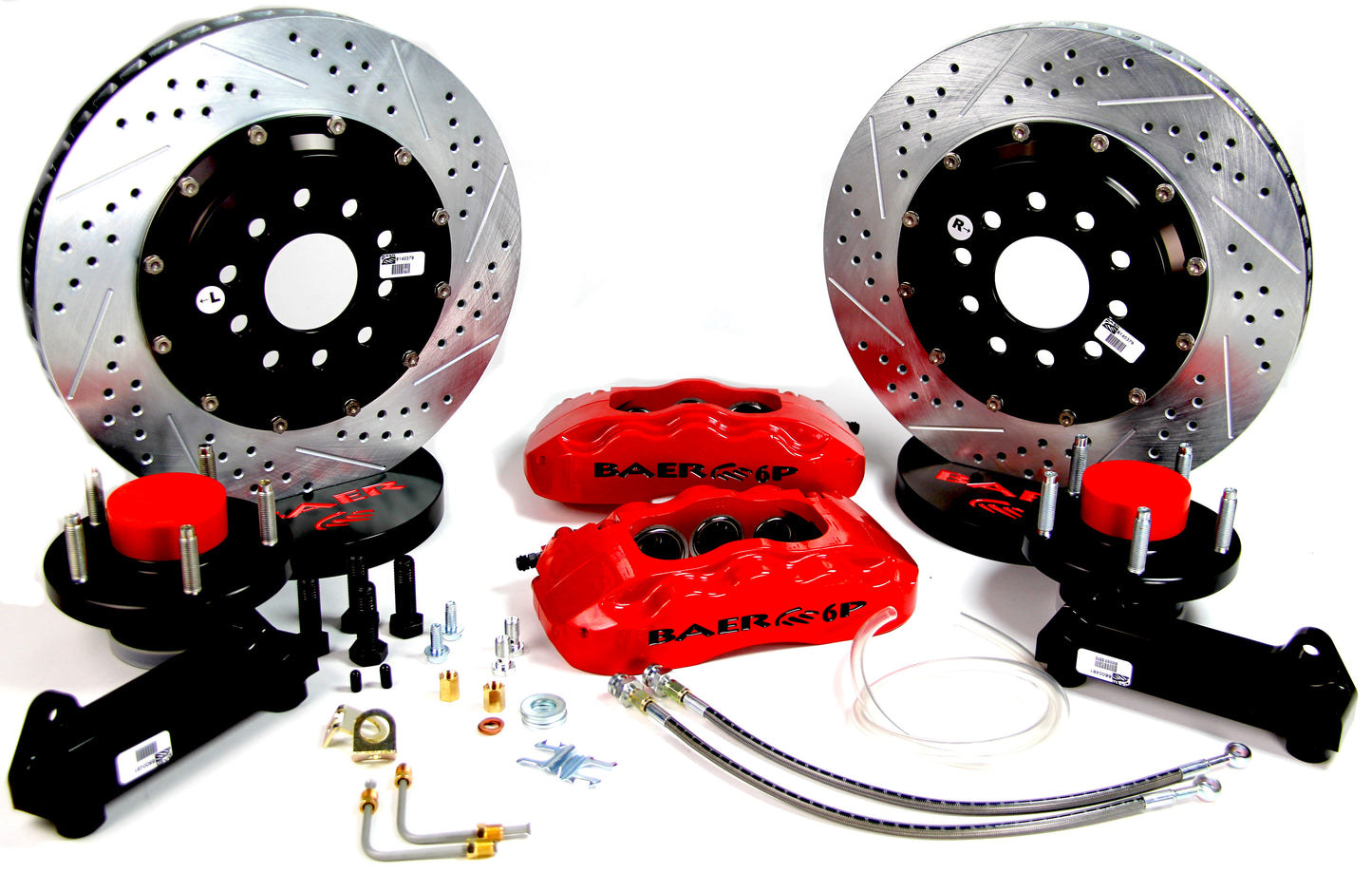 Baer Brakes 14" Pro+ Front Brake Kit, Red, SDZ, Std. Studs by Baer Brake Systems