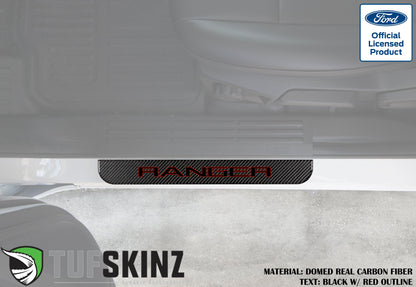Door Sill Protection Overlays (Domed) 2019-2023 Ford Ranger by Tufskinz.com