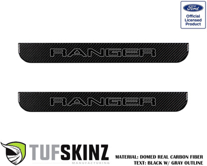 Door Sill Protection Overlays (Domed) 2019-2023 Ford Ranger by Tufskinz.com