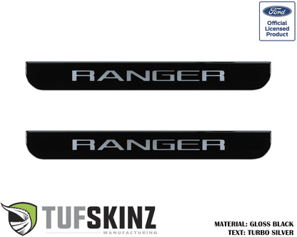 Door Sill Protection Overlays (Domed) 2019-2023 Ford Ranger by Tufskinz.com