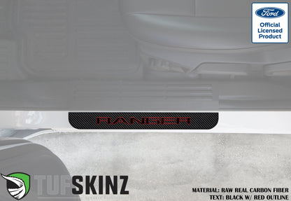 Door Sill Protection Overlays (Domed) 2019-2023 Ford Ranger by Tufskinz.com
