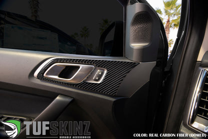 Door Handle Surround Accent Overlays Fits 2019-2023 Ford Ranger SuperCrew by Tufskinz.com