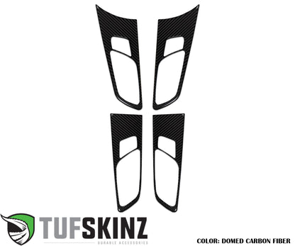 Door Handle Surround Accent Overlays Fits 2019-2023 Ford Ranger SuperCrew by Tufskinz.com