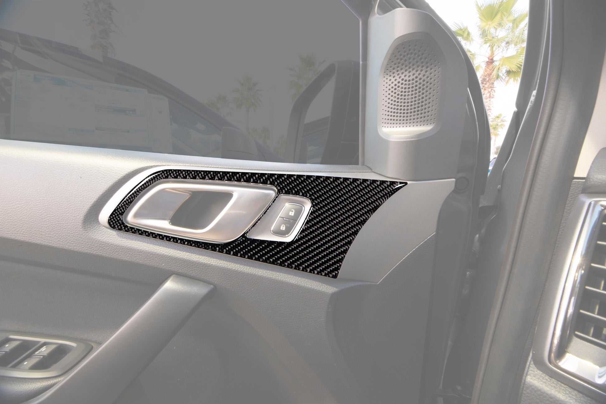 Door Handle Surround Accent Overlays Fits 2019-2023 Ford Ranger SuperCrew by Tufskinz.com