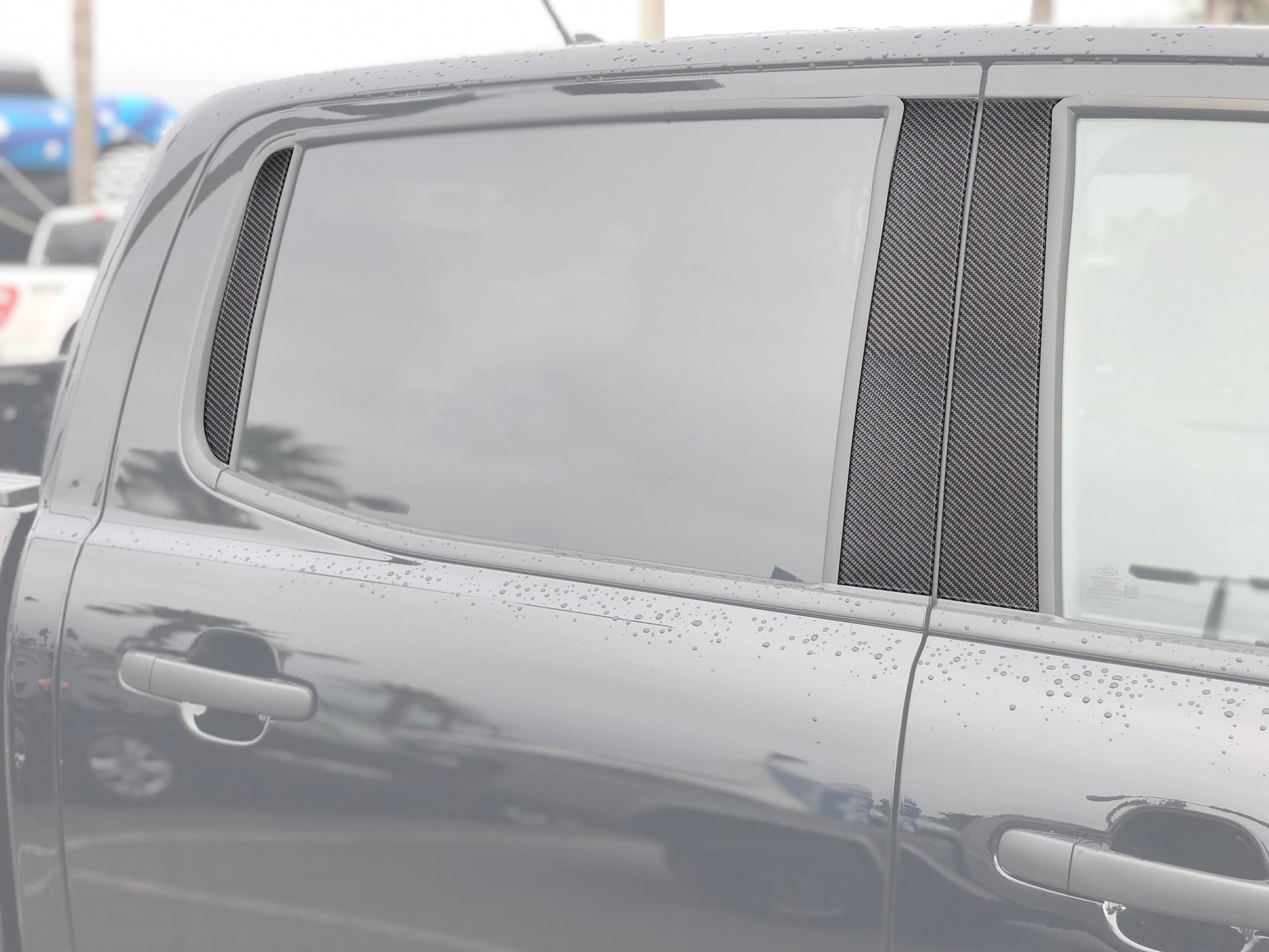Door Pillar (B+C) Overlays Fits 2019-2023 Ford Ranger SuperCrew by Tufskinz.com