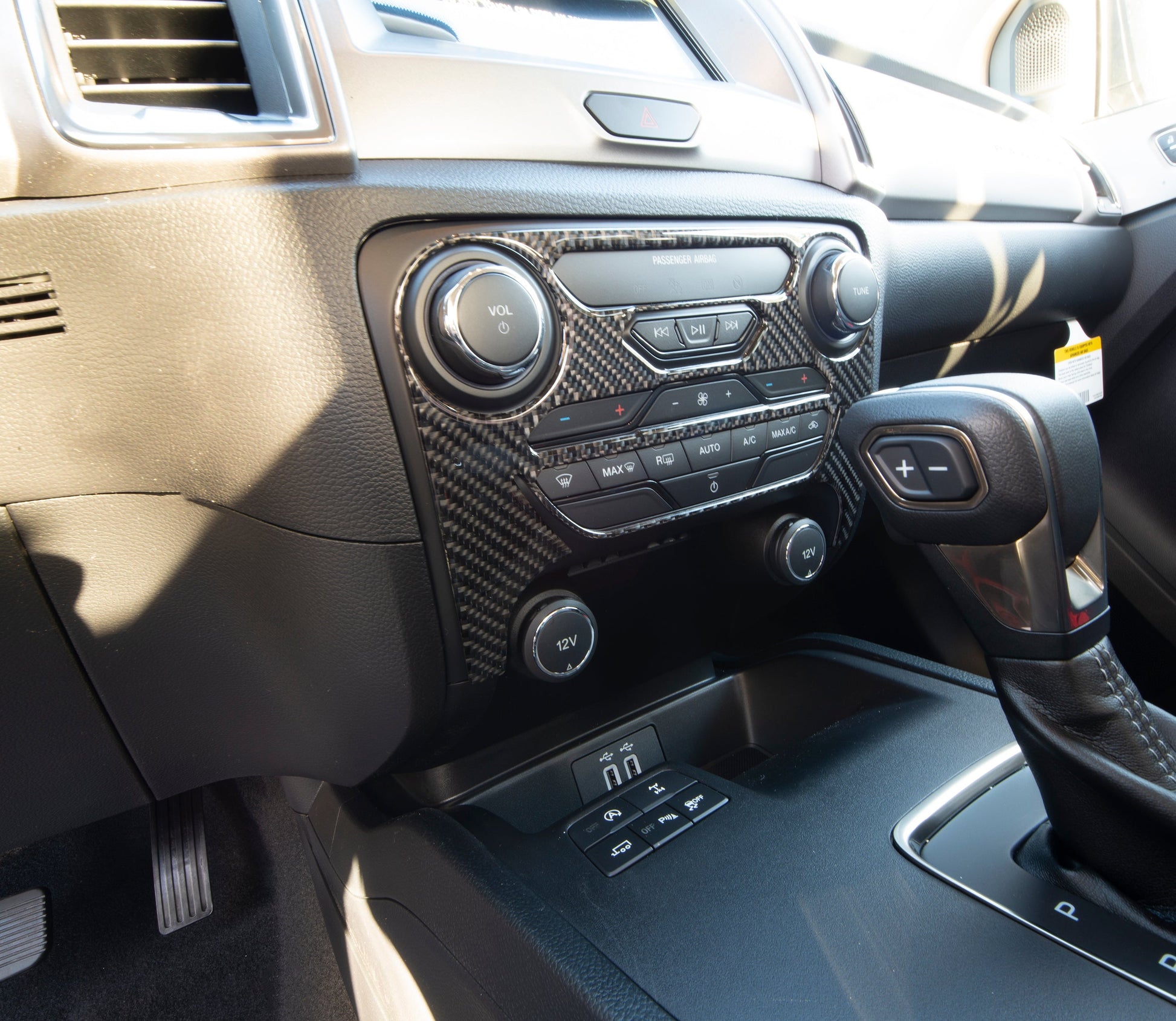 Climate Control Accent Overlay Fits 2019-2023 Ford Ranger by Tufskinz.com