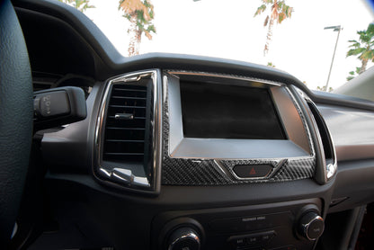 Navigation Display Accent Overlays Fits 2019-2023 Ford Ranger by Tufskinz.com