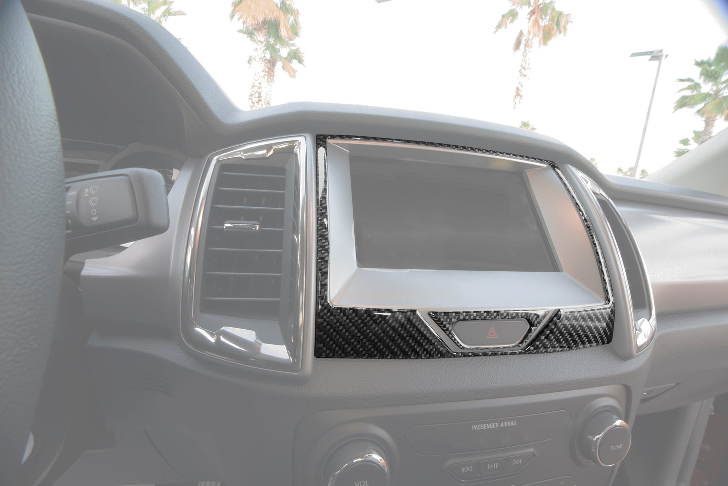 Navigation Display Accent Overlays Fits 2019-2023 Ford Ranger by Tufskinz.com