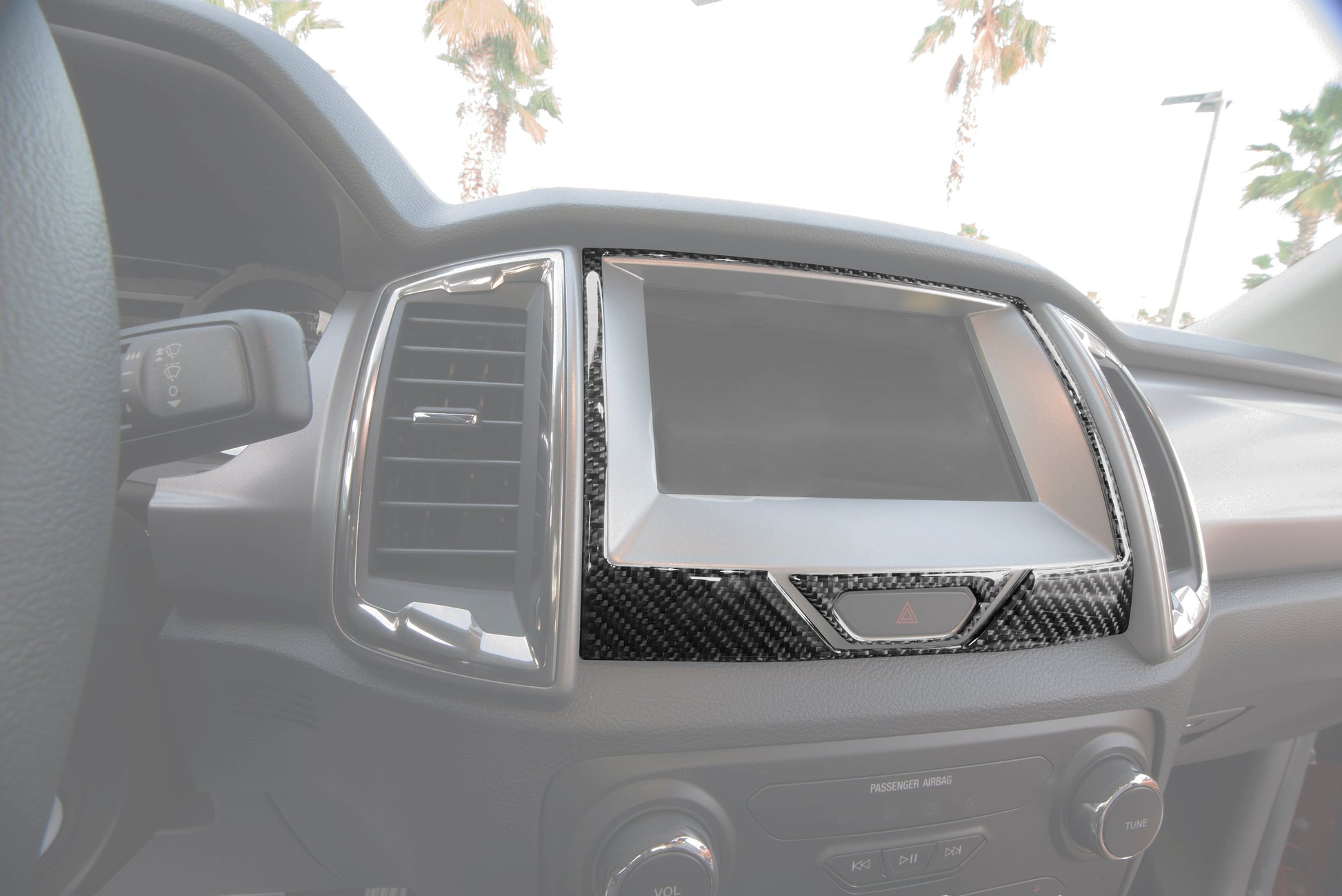 Navigation Display Accent Overlays Fits 2019-2023 Ford Ranger by Tufskinz.com