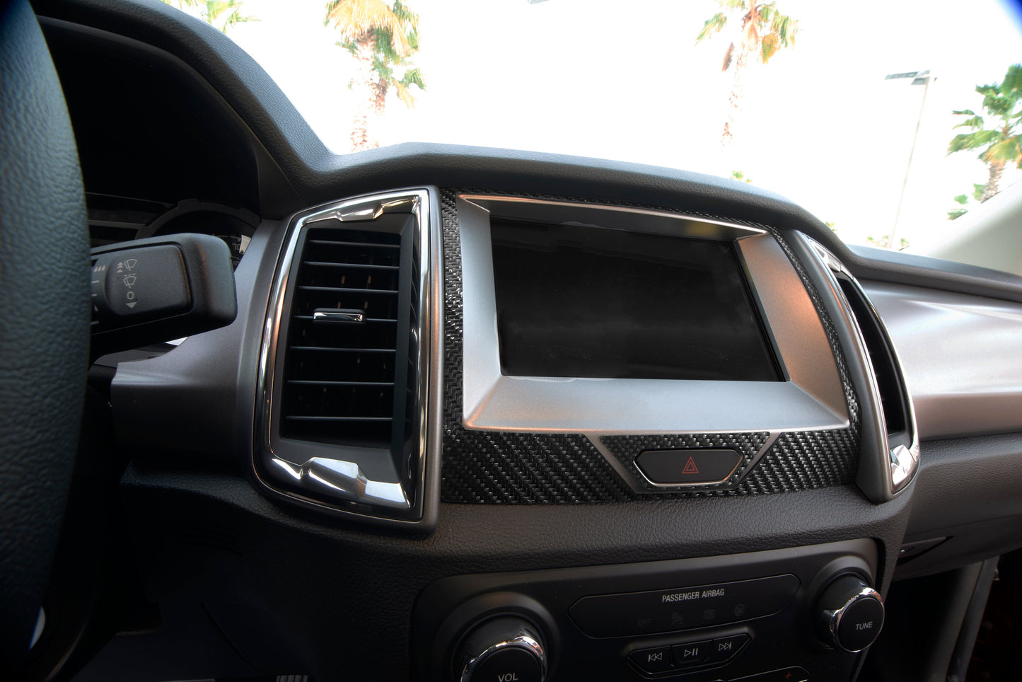Navigation Display Accent Overlays Fits 2019-2023 Ford Ranger by Tufskinz.com