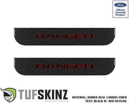 Door Sill Protection Overlays (Domed) 2019-2023 Ford Ranger by Tufskinz.com